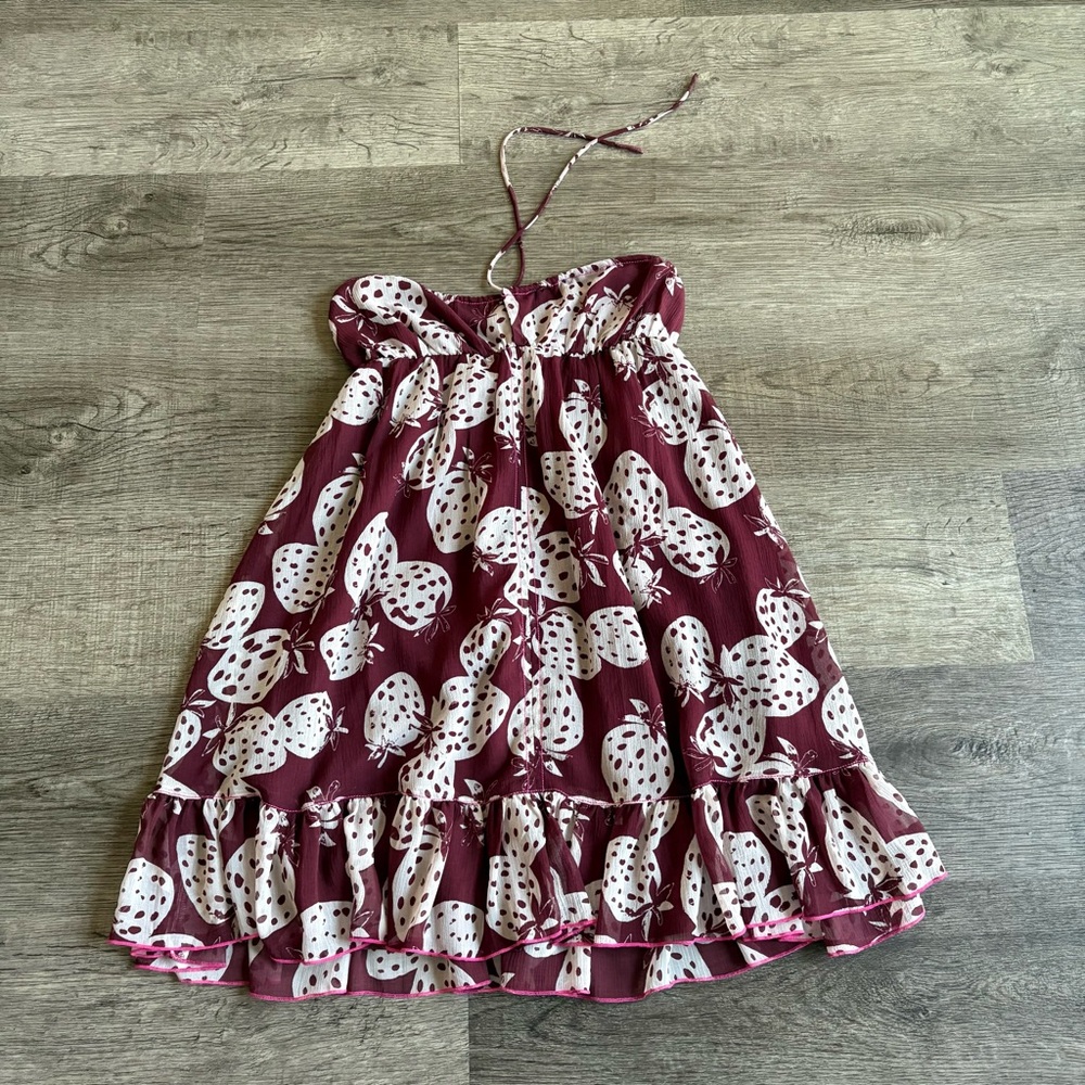 Charming Strawberry Print Dress